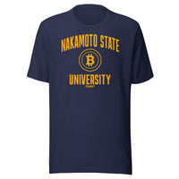 Load image into Gallery viewer, Nakamoto State University (Yellow) Bitcoin T-Shirt-fomo21
