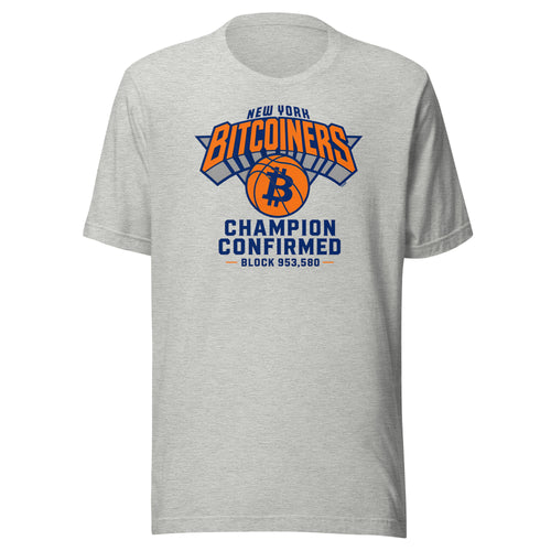 New York Bitcoiners Champions Confirmed Bitcoin T-Shirt-fomo21