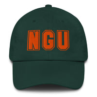 Load image into Gallery viewer, NGU (Orange Embroidery) Bitcoin Dad Hat-Dad Hat-fomo21
