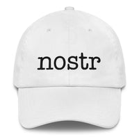 Load image into Gallery viewer, Nostr (Black Embroidery) Bitcoin Dad Hat-fomo21
