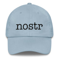 Load image into Gallery viewer, Nostr (Black Embroidery) Bitcoin Dad Hat-fomo21
