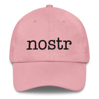 Load image into Gallery viewer, Nostr (Black Embroidery) Bitcoin Dad Hat-fomo21
