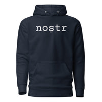 Load image into Gallery viewer, Nostr (White) Bitcoin Hoodie Sweatshirt-Pullover Hoodie Sweatshirt-fomo21
