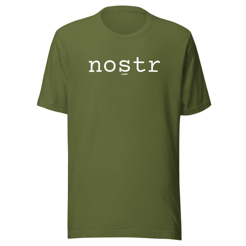 Nostr (White) Bitcoin T-Shirt-fomo21