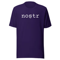 Load image into Gallery viewer, Nostr (White) Bitcoin T-Shirt-T-Shirt-fomo21

