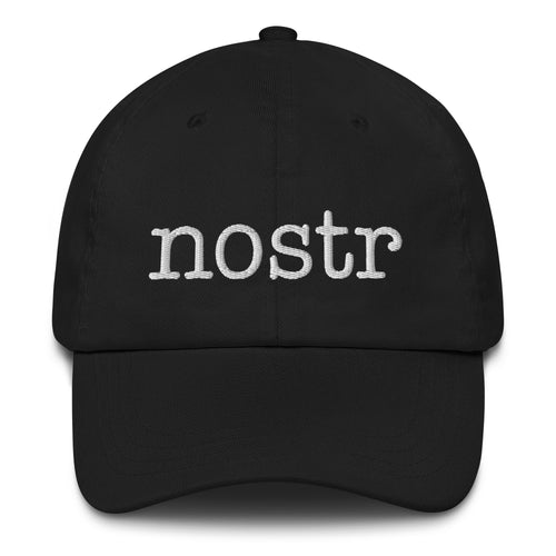 Nostr (White Embroidery) Bitcoin Dad Hat-fomo21