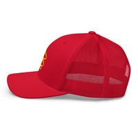 Load image into Gallery viewer, Old MacDonald (Yellow Embroidery) Bitcoin Trucker Hat-fomo21

