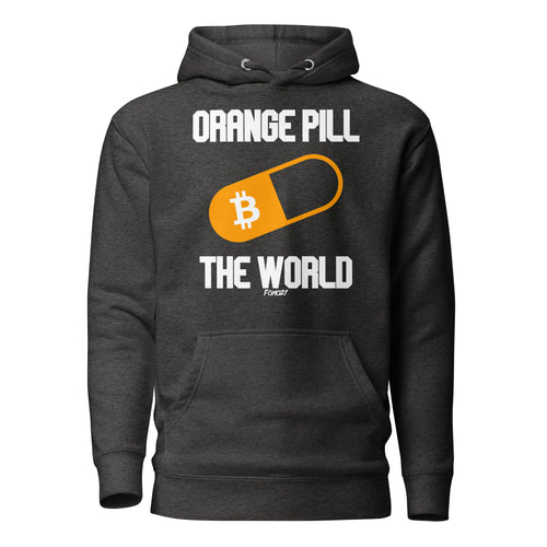 Orange Pill The World Bitcoin Hoodie Sweatshirt-fomo21