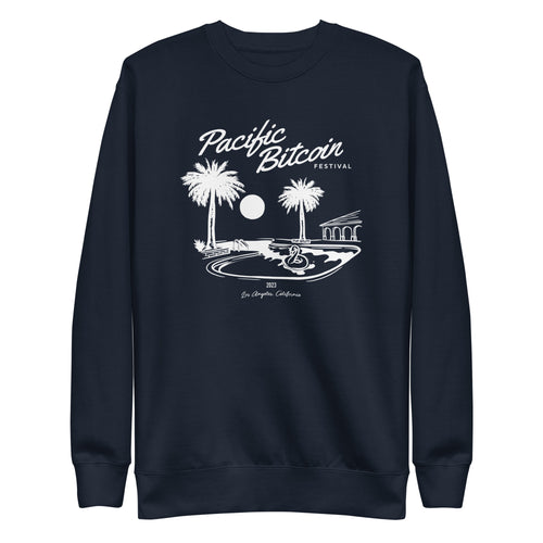 Pacific Bitcoin Motel Crewneck Sweatshirt-fomo21