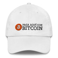 Load image into Gallery viewer, Paga Aquí Con Bitcoin Español Dad Hat-fomo21
