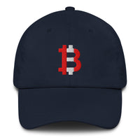 Load image into Gallery viewer, Peruvian Flag Bitcoin B Dad Hat-fomo21
