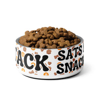 Load image into Gallery viewer, Stack Sats &amp; Snacks Bitcoin Pet Bowl - fomo21
