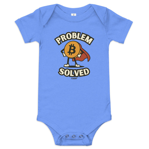 Problem Solved Bitcoin Superhero Infant One Piece-fomo21