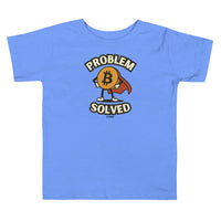 Load image into Gallery viewer, Problem Solved Bitcoin Superhero Toddler T-Shirt-Toddler T-Shirt-fomo21
