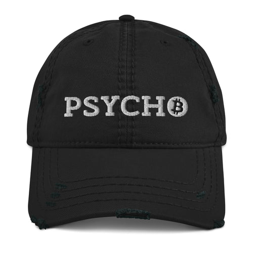 Psycho Bitcoin Distressed Dad Hat-fomo21