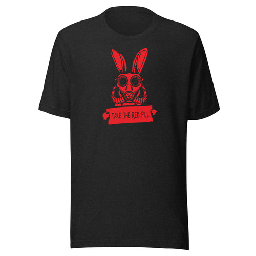 Red Pill Rabbit Gas Mask T-Shirt-fomo21