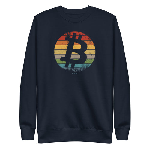 Retro Bitcoin Crewneck Sweatshirt-fomo21