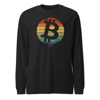 Load image into Gallery viewer, Retro Bitcoin Long Sleeve T-Shirt-Long Sleeve T-Shirt-fomo21
