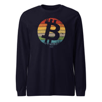 Load image into Gallery viewer, Retro Bitcoin Long Sleeve T-Shirt-Long Sleeve T-Shirt-fomo21

