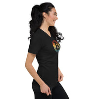 Load image into Gallery viewer, Retro Bitcoin Women's V-Neck T-Shirt-Women's V-Neck T-Shirt-fomo21

