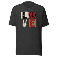 Load image into Gallery viewer, Retro Block LOVE Peace T-Shirt-T-Shirt-fomo21
