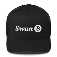 Load image into Gallery viewer, Swan Snow Logo Bitcoin Trucker Hat - fomo21
