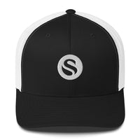Load image into Gallery viewer, Swan Snow Icon Bitcoin Trucker Hat - fomo21
