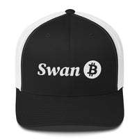 Load image into Gallery viewer, Swan Snow Logo Bitcoin Trucker Hat - fomo21
