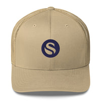 Load image into Gallery viewer, Swan Primary Icon Bitcoin Trucker Hat - fomo21
