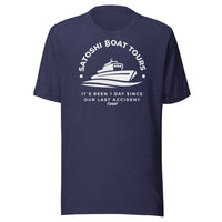 Load image into Gallery viewer, Satoshi Boat Tour Bitcoin T-Shirt-fomo21
