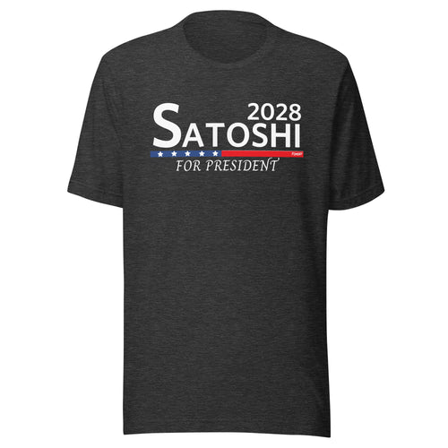 Satoshi For President 2028 Bitcoin T-Shirt-fomo21