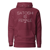 Load image into Gallery viewer, Satoshi Is Female Bitcoin Hoodie Sweatshirt-Pullover Hoodie Sweatshirt-fomo21
