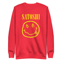 Load image into Gallery viewer, Satoshi Smiley Face Bitcoin Crewneck Sweatshirt-Crewneck Sweatshirt-fomo21
