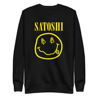 Load image into Gallery viewer, Satoshi Smiley Face Bitcoin Crewneck Sweatshirt-Crewneck Sweatshirt-fomo21
