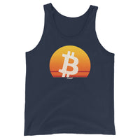 Load image into Gallery viewer, Satoshi Sunset Bitcoin Men's Tank Top-fomo21
