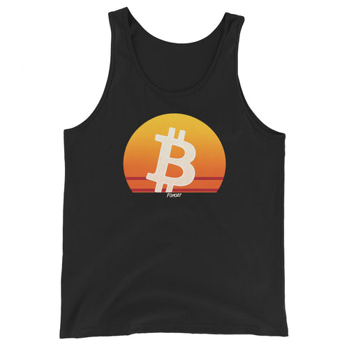 Satoshi Sunset Bitcoin Men's Tank Top-fomo21