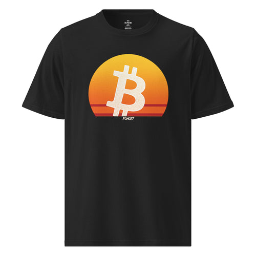 Satoshi Sunset Bitcoin Under Armour Athletic T-Shirt-fomo21