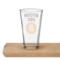 Load image into Gallery viewer, Bitcoin CEO Pint Glass - fomo21
