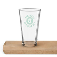 Load image into Gallery viewer, Kiss Me I&#39;m Satoshi Bitcoin Pint Glass - fomo21
