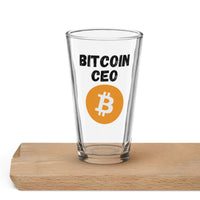 Load image into Gallery viewer, Bitcoin CEO Pint Glass - fomo21
