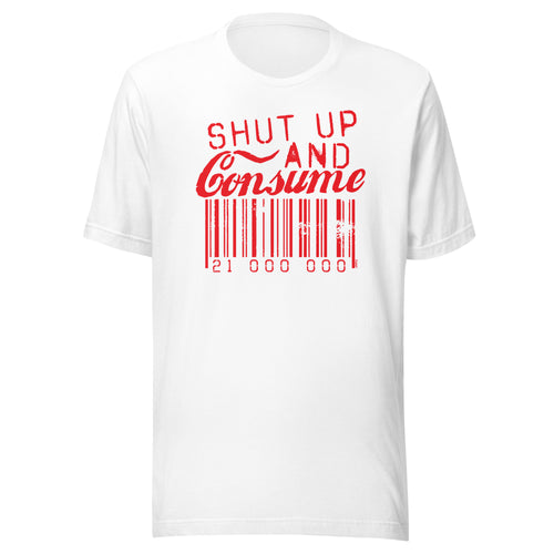 Shut Up and Consume Barcode T-Shirt-fomo21