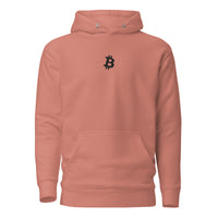 Load image into Gallery viewer, Simple B Bitcoin Black Embroidered Hoodie Sweatshirt-fomo21
