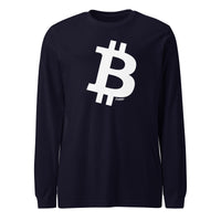 Load image into Gallery viewer, Simple B Bitcoin Long Sleeve T-Shirt-fomo21
