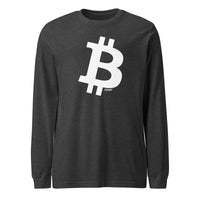 Load image into Gallery viewer, Simple B Bitcoin Long Sleeve T-Shirt-fomo21

