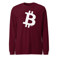 Load image into Gallery viewer, Simple B Bitcoin Long Sleeve T-Shirt-fomo21
