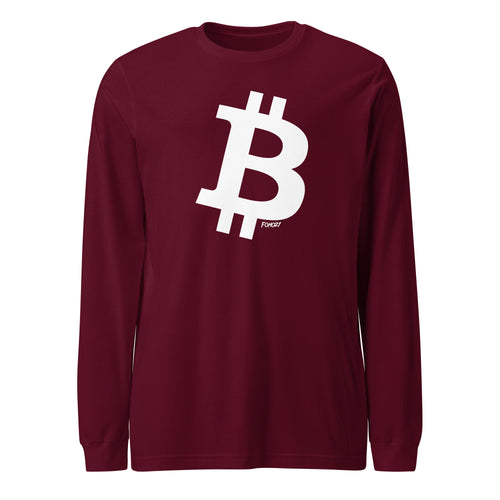 Simple B Bitcoin Long Sleeve T-Shirt-fomo21
