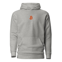 Load image into Gallery viewer, Simple B Bitcoin Orange Embroidered Hoodie Sweatshirt-fomo21
