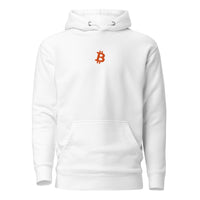 Load image into Gallery viewer, Simple B Bitcoin Orange Embroidered Hoodie Sweatshirt-fomo21
