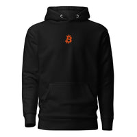 Load image into Gallery viewer, Simple B Bitcoin Orange Embroidered Hoodie Sweatshirt-fomo21
