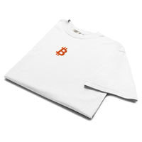 Load image into Gallery viewer, Simple B Bitcoin Orange Embroidered T-Shirt-fomo21

